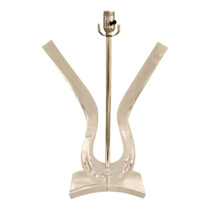 Mid-Century Modern Vintage Curvy Lucite Table Lamp