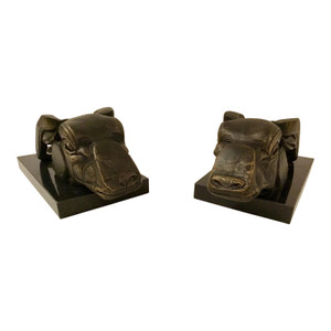 Bronze Bull Sculptures - A Pair
