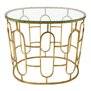 Cyan Design Gold Geometric Camelina Side Table