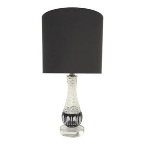 Currey & Co. Modern Art Deco Inspired Sanchez Cut Crystal Table Lamp