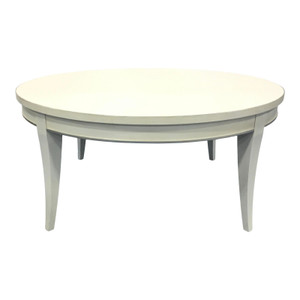 Sherrill Occasional Modern White Wood Round Cocktail Table