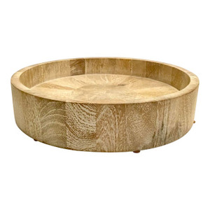 Studio A Home Modern Round Driftwood Tray