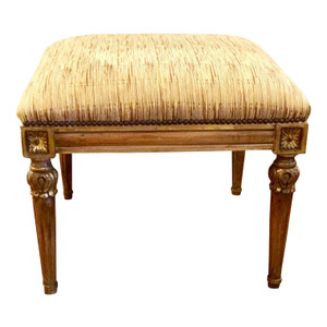 Transitional Champagne Roma Bench