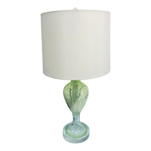 Current & Co. Modern Textured Green Glass Tessa Table Lamp