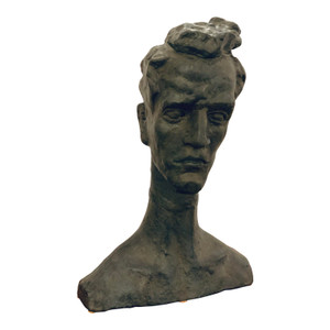 Mid-Century Modern Style Bronze Finished Bust Sculpture of a Man