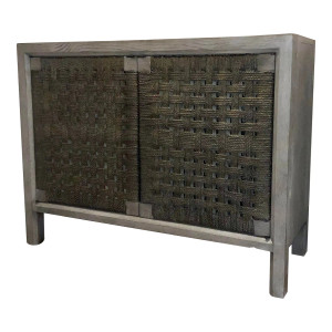 Organic Modern Gray Rope Cabinet