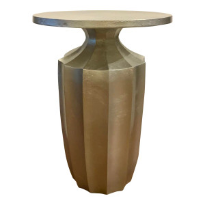 Global Views Modern Silver Leaf Finished Flirt Drinks Table