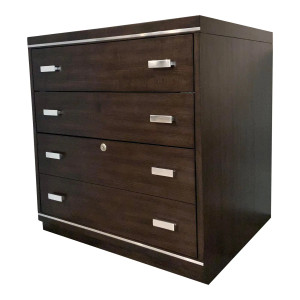 Modern Java Finished Wood Lateral File Cabinet
