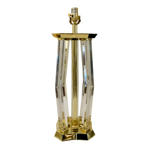 Global Views Modern Brass and Acrylic Table Lamp