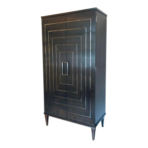Jonathan Charles Modern French Art Deco Style Gatsby Cabinet