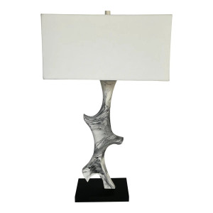 Currey & Co. Modern Black and White Devant Table Lamp