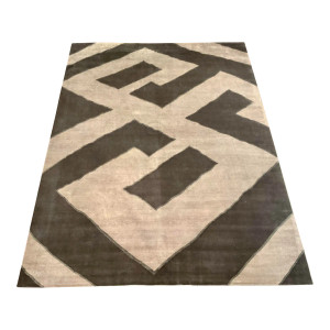 Nourison Home for Christopher Guy Gray Key Wool and Silk Hand Knotted Rug 9x12 Nourison Home for Christopher Guy Gray Key Wool and Silk Hand Knotted Rug 9x12