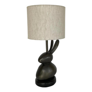 Currey & Company Modern Bronze Rabbit Folkestone Table Lamp