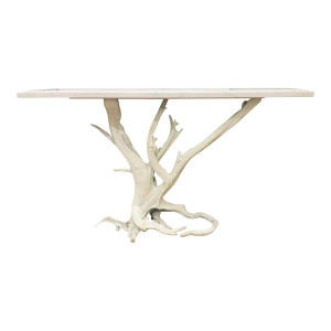 Revelation Organic Modern White Big Sur Branch Console Table