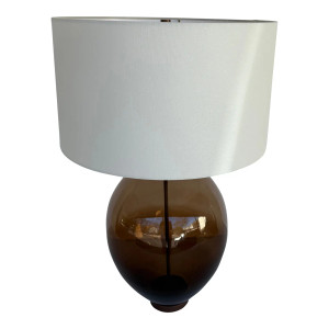 Global Views Modern Taupe Topaz Glass Table Lamp