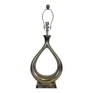 Currey & Company Modern Silver Finished Sculptural Table Lamp Prototype