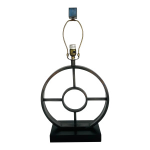 Currey & Company Modern Geometric Bronze Finished Circle Table Lamp