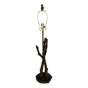 Currey & Company Antique Gold Finished Tree Branch Table Lamp