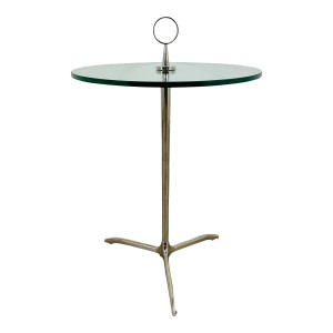 Global Views Modern Chrome Finished Side Table
