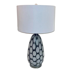 Made Goods Black and White Oval Glass Duval Table Lamp