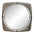 Jonathan Charles Modern Eggshell Toulouse Square Floating Wall Mirror
