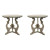 Jonathan Charles Transitional Gray Wood Assorted End Tables Pair