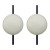 Currey & Company Modern Frosted Glass Round Solfeggio Wall Sconces Pair