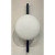 Currey & Company Modern Frosted Glass Round Solfeggio Wall Sconces Pair