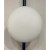 Currey & Company Modern Frosted Glass Round Solfeggio Wall Sconces Pair