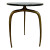 Revelation Modern Black Marble Wishbone Round Side Table