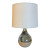 Revelation Travertine and Bubble Glass Mini Lamp