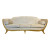 Jonathan Charles Transitional Custom Gold Leaf Sofa