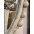 Organic Modern Aged Ivory Finished Wood Bal Cyra Wall Mirror