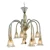 1990s Myran Allan Luxury Lighting Modern Venetian Murano Hand Blown Gol Murine Chandelier