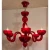 1990s Myran Allan Luxury Lighting Modern Red Murano Glass Chandelier