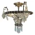 Myran Allan Luxury Lighting Neoclassical Antique Silver Petite Bohemian Crystal Semi-Flush Mount