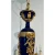 Myran Allan Luxury Lighting Italian 24k Gold Finish and Blue Porcelain Chandelier