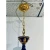 Myran Allan Luxury Lighting Italian 24k Gold Finish and Blue Porcelain Chandelier