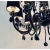 Myran Allan Luxury Lighting Italian Black Swarovski Crystal and Murano Glass Chandelier