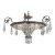 Myran Allan Luxury Lighting Neoclassical Antique Silver Bohemian Crystal Semi-Flush Mount