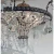 Myran Allan Luxury Lighting Neoclassical Antique Silver Bohemian Crystal Semi-Flush Mount