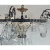 Myran Allan Luxury Lighting Neoclassical Antique Silver Bohemian Crystal Semi-Flush Mount