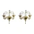 Myran Allan Luxury Lighting Italian Murano Glass Wall Sconces Pair