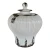 Modern Large Cream Crackle and Bronze Glaze Lidded Jar