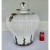 Modern Large Cream Crackle and Bronze Glaze Lidded Jar