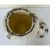 Modern Large Cream Crackle and Bronze Glaze Lidded Jar