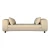 Modern Oversized Cream Faux Sheepskin Bench
