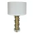 Revelation Modern Satin Brass and Crystal Bubble Glowing Table Lamp