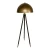 Revelation Modern Hammered Antique Brass Tripod Hemi Floor Lamp