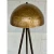 Revelation Modern Hammered Antique Brass Tripod Hemi Floor Lamp